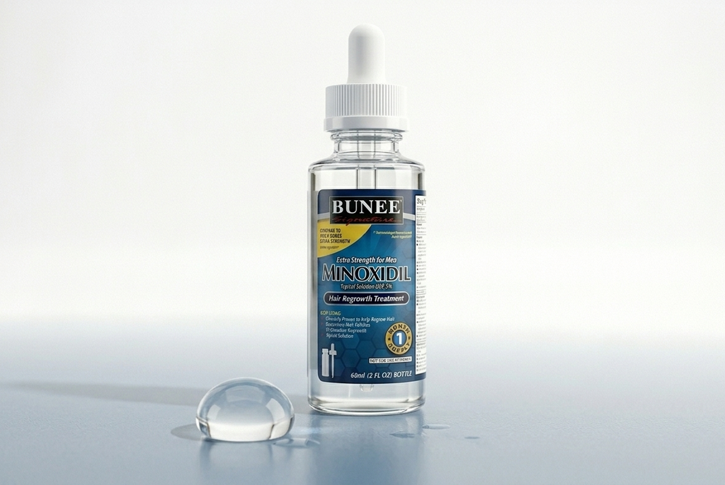 BUNEE Advance Formula Extra Strength Minoxidil 5% – Hair Regrowth Treatment for Men (60mL / 2 FL OZ)