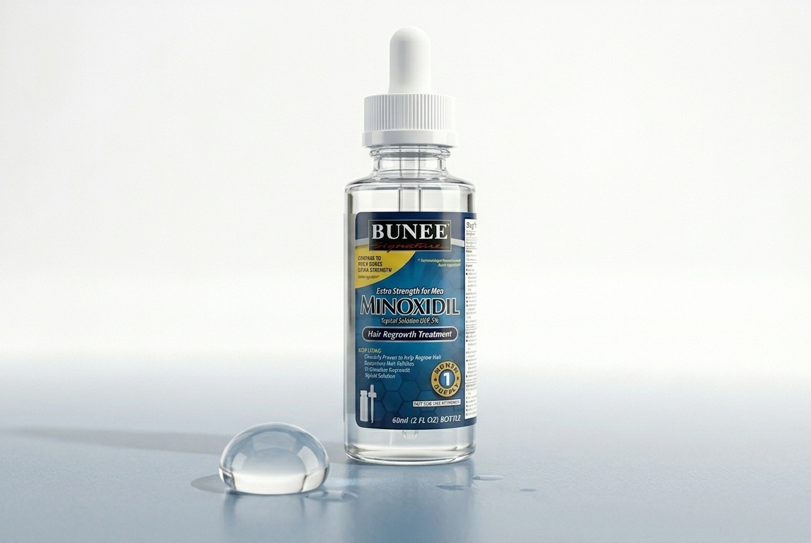BUNEE Advance Formula Extra Strength Minoxidil 5% – Hair Regrowth Treatment for Men (60mL / 2 FL OZ)