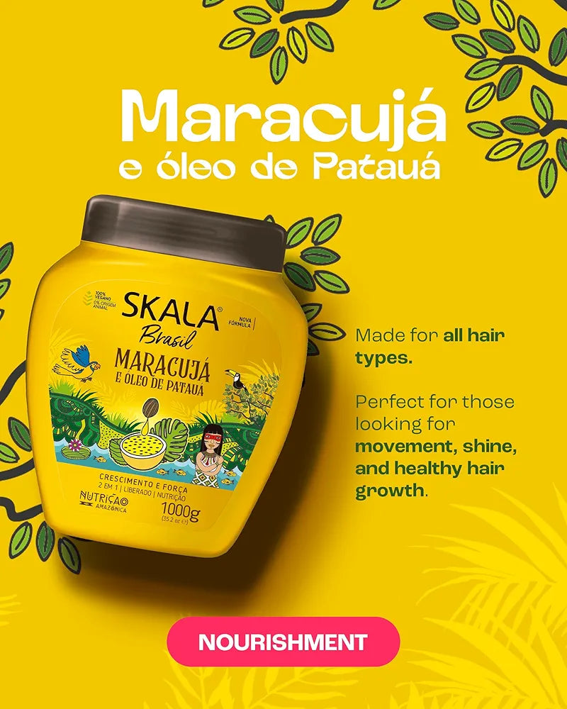 SKALA Brasil Maracuja e Oleo de Pataua Hair Treatment Conditioning Cream, 1000g