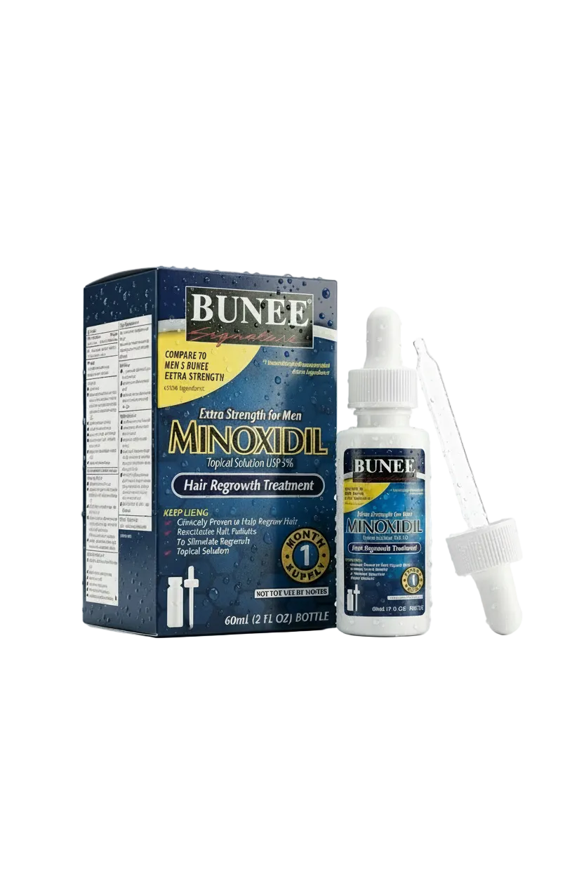 BUNEE Advance Formula Extra Strength Minoxidil 5% – Hair Regrowth Treatment for Men (60mL / 2 FL OZ)