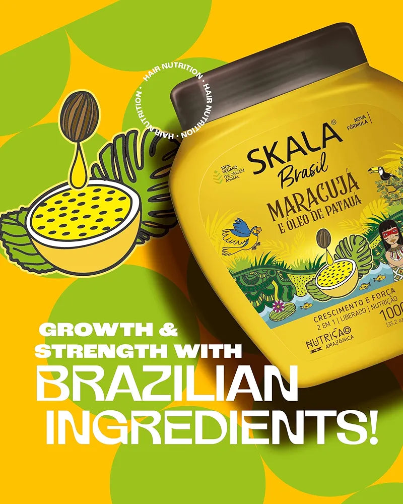 SKALA Brasil Maracuja e Oleo de Pataua Hair Treatment Conditioning Cream, 1000g